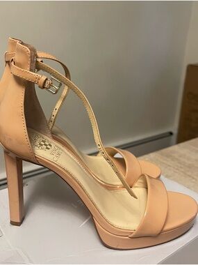 Vince Camuto Blush T-Strap High Heel Sandals